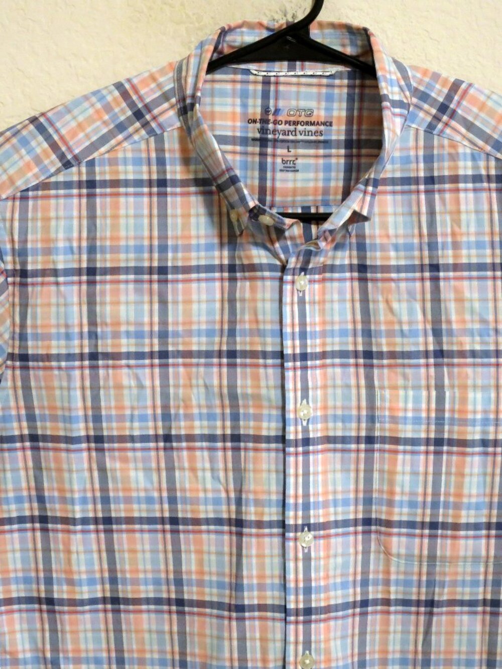 Vineyard Vines Shirt Mens Large Long Sleeve Button On The Go Performance Striped